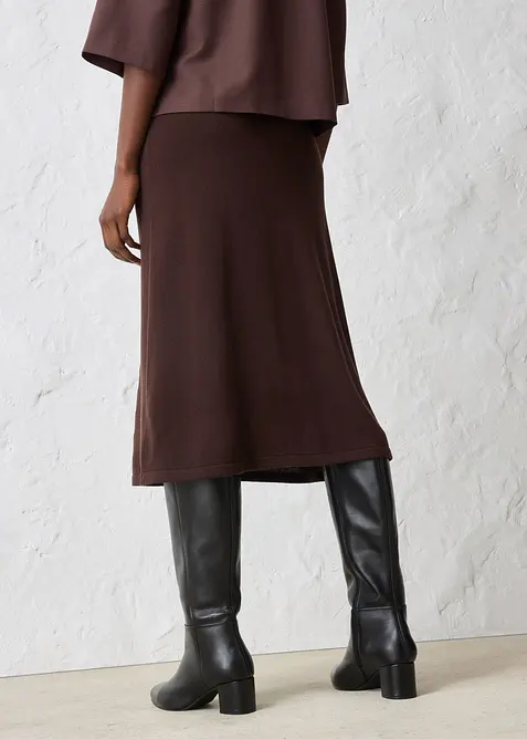 Pletená sukně z měkké vlněné směsi, bonprix