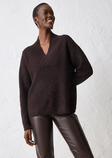 Svetr z hřejivé směsi s alpakou, bonprix