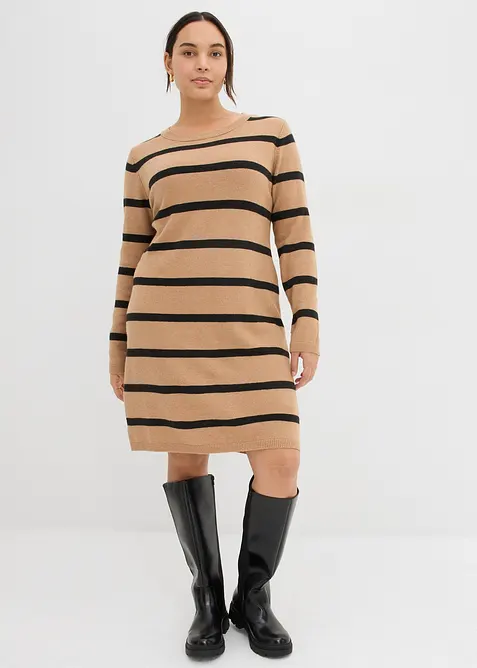 Přiléhavé pletené šaty, bonprix