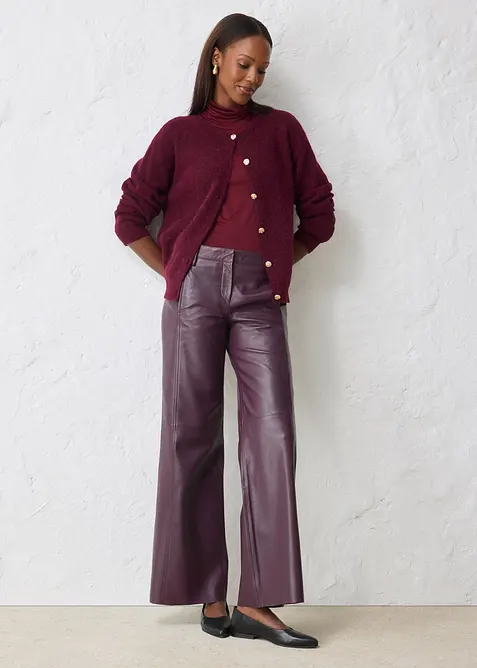 Pletený kabátek z hřejivé směsi s alpakou, bonprix