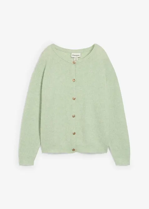 Pletený kabátek z hřejivé směsi s alpakou, bonprix