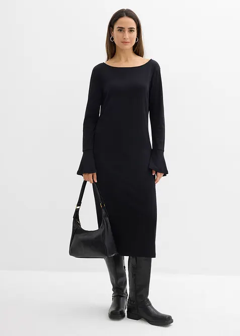 Úpletové šaty z čisté bavlny, bonprix