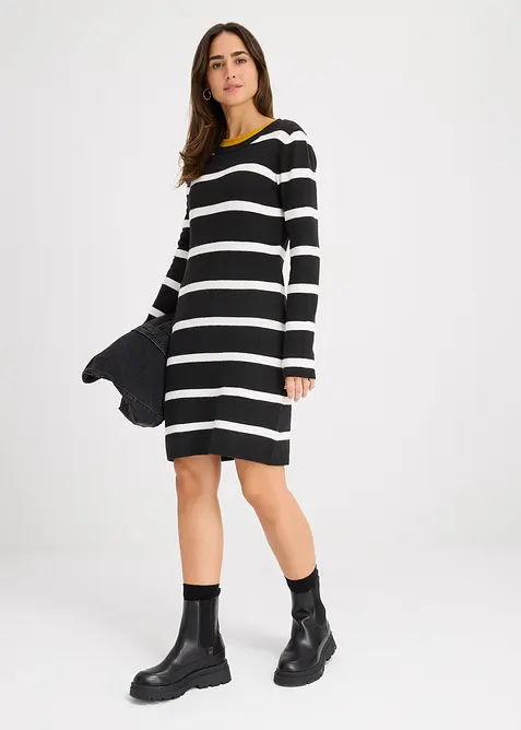 Přiléhavé pletené šaty, bonprix