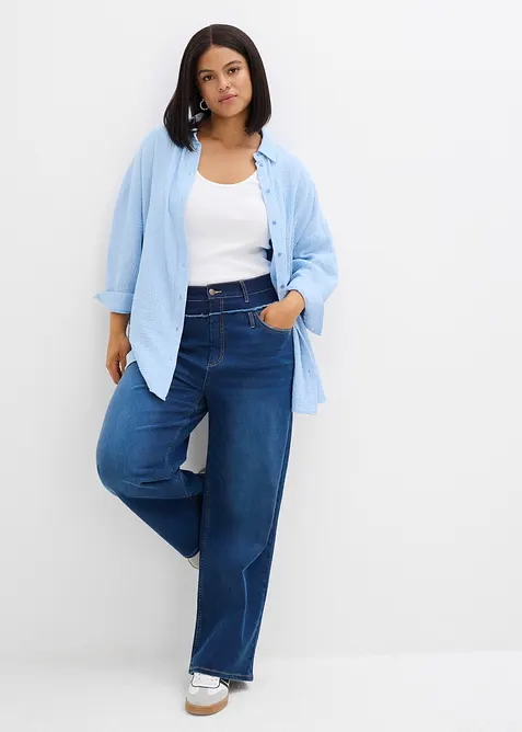 Džíny Straight, High Waist, bonprix