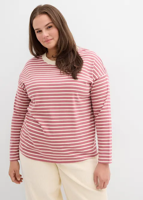 Tričko s&nbsp;dlouh&yacute;m ruk&aacute;vem z&nbsp;těžk&eacute; bavlny, bonprix