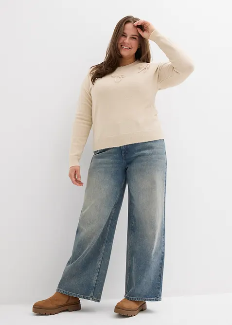 Svetr s mašličkami, bonprix