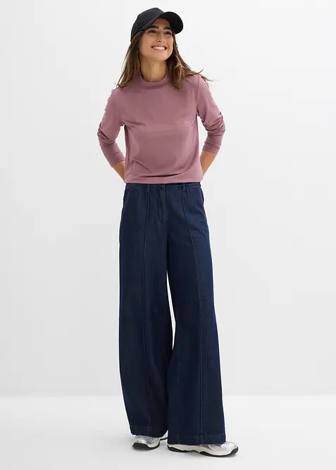 Tričko s dlouhým rukávem a stojáčkem, s recyklovaným polyamidem, bonprix