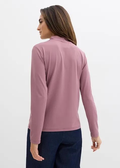 Tričko s dlouhým rukávem a stojáčkem, s recyklovaným polyamidem, bonprix