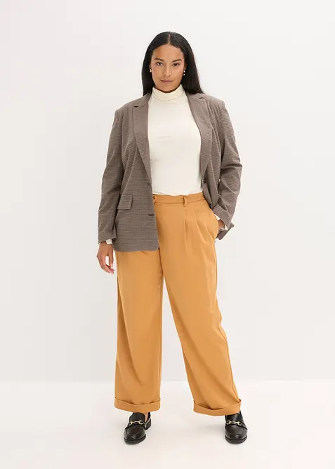 Kalhoty se sklady v pase, bonprix