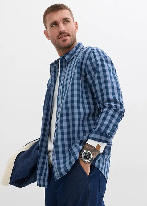 Košile z čisté organické bavlny, dlouhý rukáv, bonprix