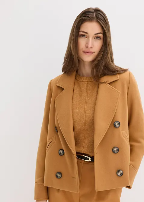 Krátký kabátek s vlněným vzhledem, bonprix