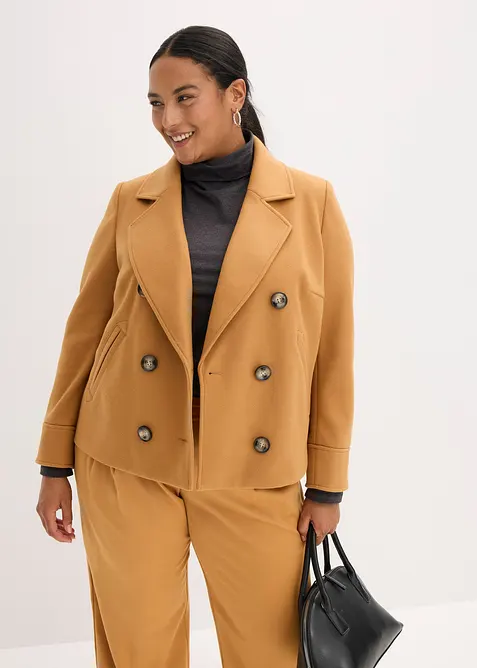 Krátký kabátek s vlněným vzhledem, bonprix