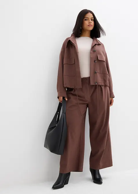 Krátká podzimní/jarní bunda z viskózové směsi, bonprix