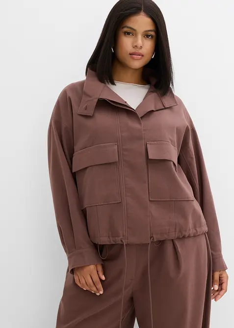 Krátká podzimní/jarní bunda z viskózové směsi, bonprix