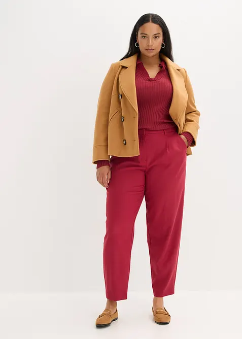 Látkové kalhoty ve střihu Barrel, bonprix