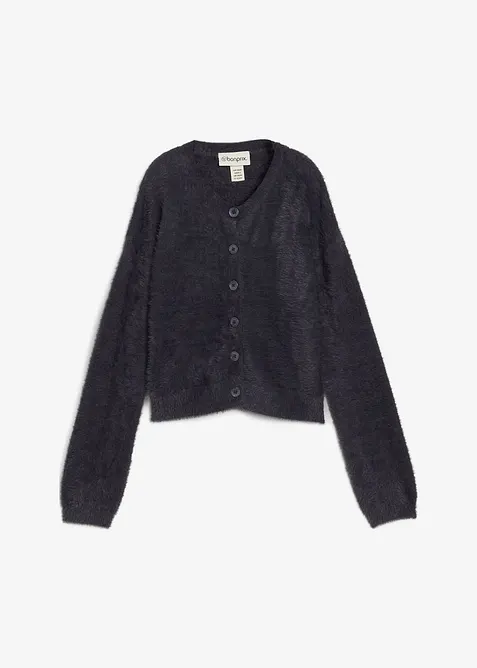 Pletený kabátek ze směsi peříčkové příze a viskózy, bonprix