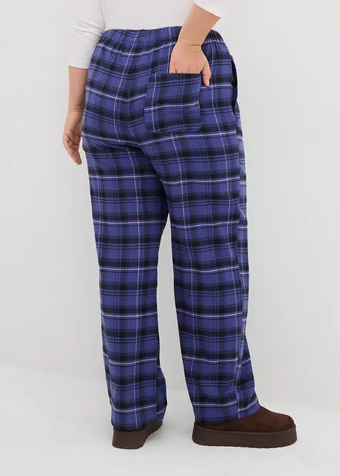 Flanelové kalhoty z čisté organické bavlny, bonprix