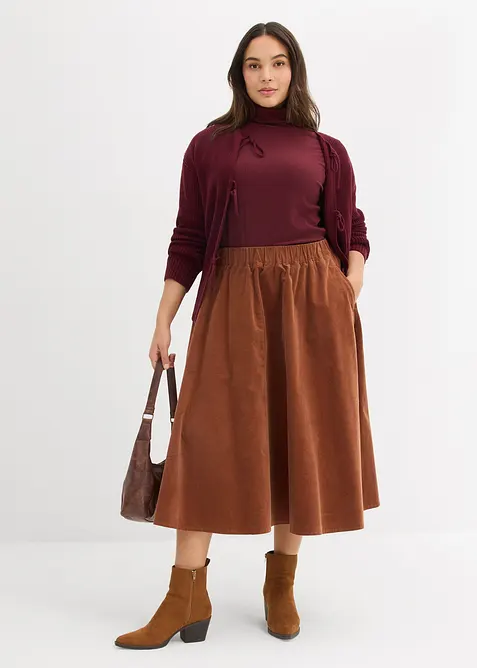 Man&scaron;estrov&aacute; sukně ze směsi s bavlnou, bonprix