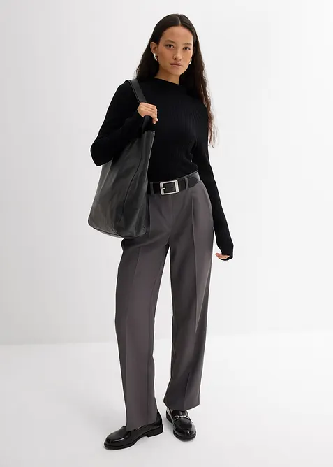 Žebrované triko z viskózové směsi, bonprix