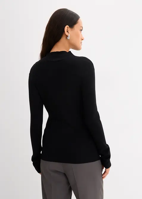 Žebrované triko z viskózové směsi, bonprix