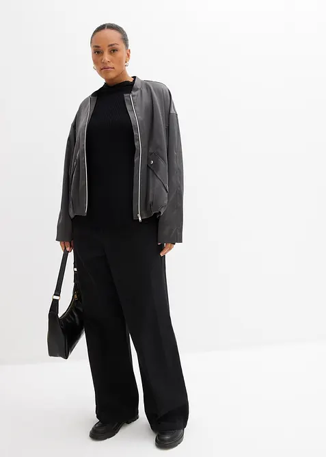 Žebrované triko z viskózové směsi, bonprix