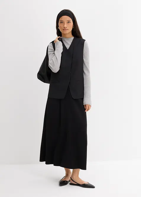 Žebrované triko z viskózové směsi, bonprix