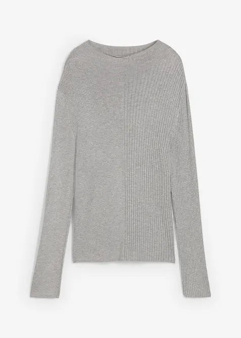 Žebrované triko z viskózové směsi, bonprix