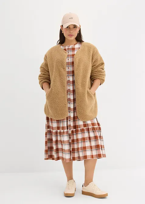 Bunda z medvídkového flísu, bonprix