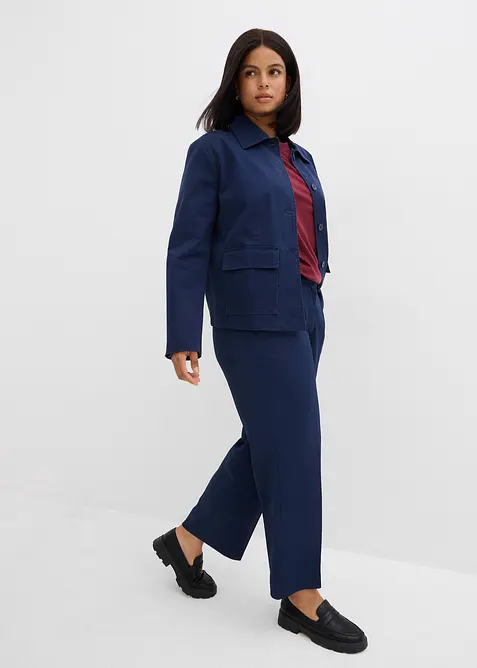 Krátká bunda na podzim/jaro, z elastické směsi s organickou bavlnou, bonprix