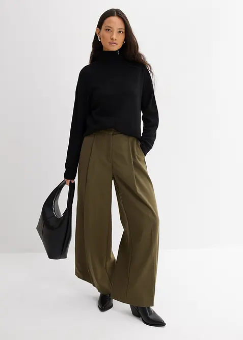 Svetr s ozdobným zapínáním na zip, z viskózové směsi, bonprix