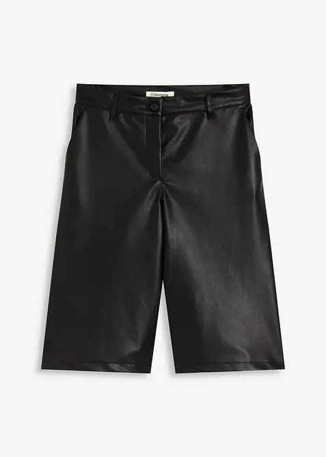 Bermudy z uměl&eacute; kůže, bonprix
