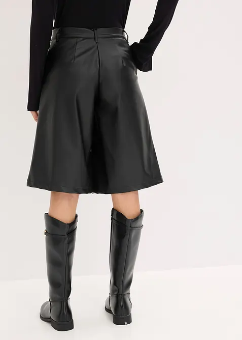 Bermudy z uměl&eacute; kůže, bonprix