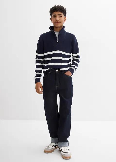 Džíny Loose Fit, Straight, s nastavitelným pasem, bonprix