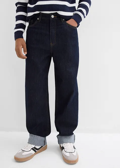 Džíny Loose Fit, Straight, s nastavitelným pasem, bonprix