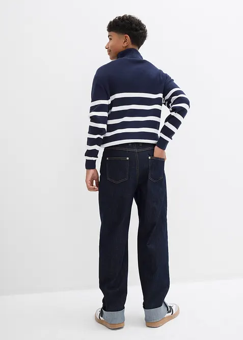 Džíny Loose Fit, Straight, s nastavitelným pasem, bonprix