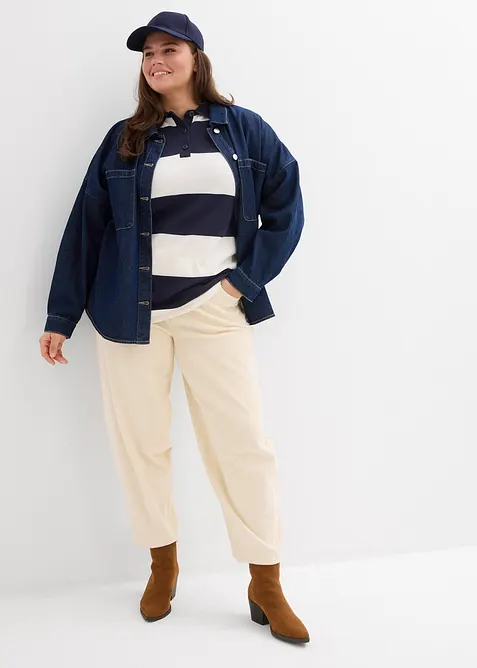 Oversize svetr s polo l&iacute;mečkem, bonprix