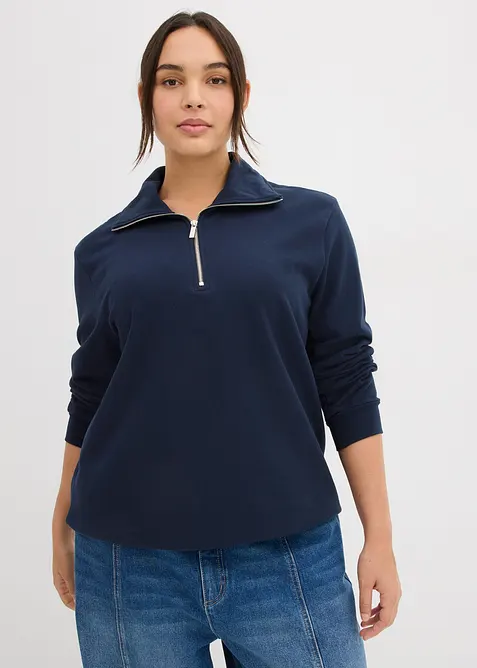 Oversize mikina se zipem, bonprix