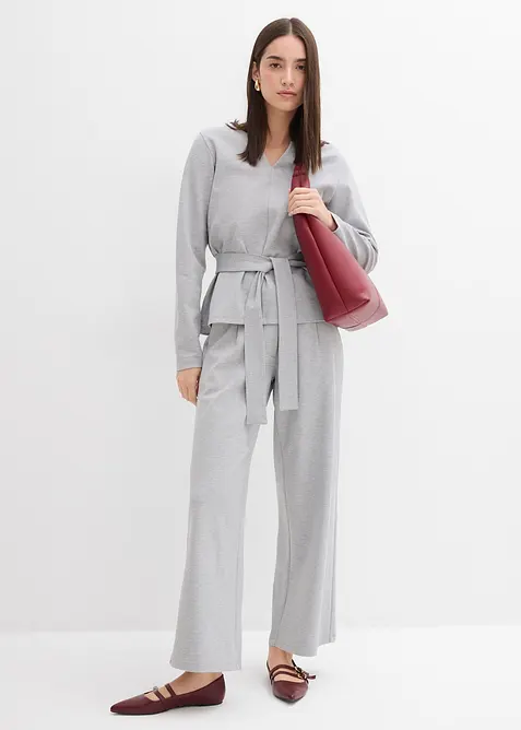 Volné kalhoty se širokými nohavicemi, ze směsi s viskózou, bonprix