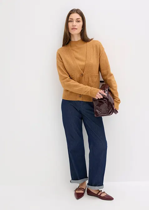 Oversize pletený kabátek, bonprix