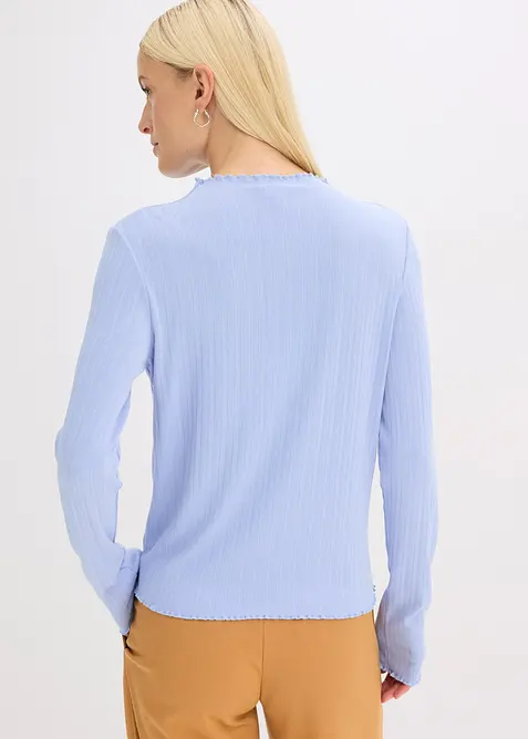 Přiléhavé žebrované triko, bonprix