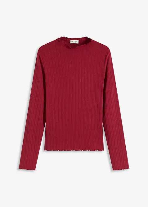 Přiléhavé žebrované triko, bonprix