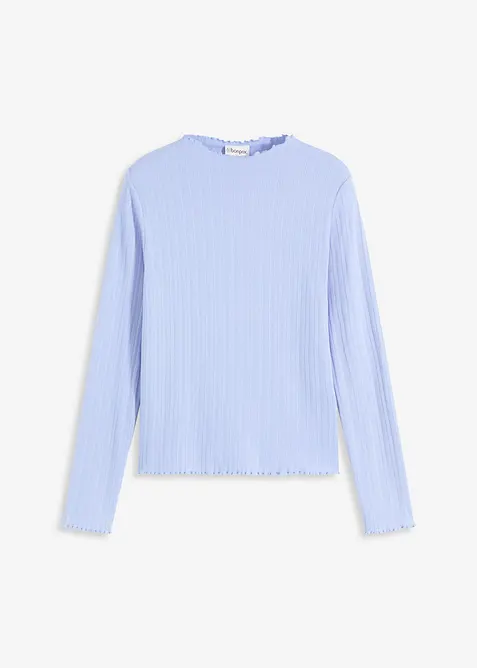 Přiléhavé žebrované triko, bonprix