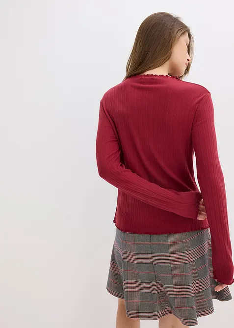 Přiléhavé žebrované triko, bonprix