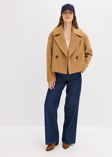 Bunda na přechodné období ve vlněném vzhledu, bonprix