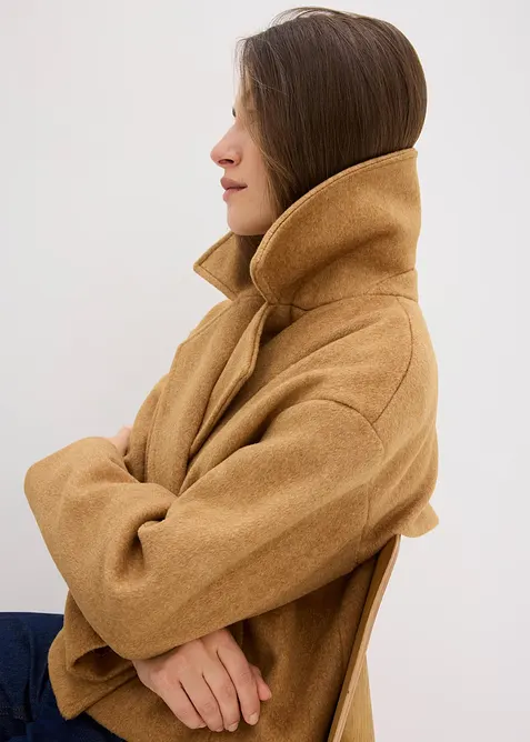 Bunda na přechodné období ve vlněném vzhledu, bonprix