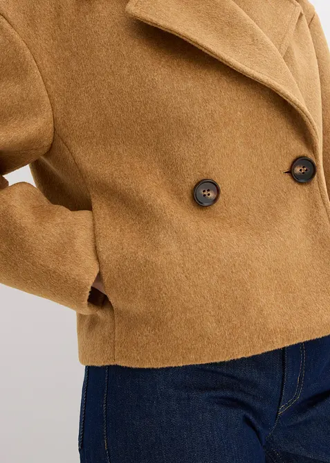 Bunda na přechodné období ve vlněném vzhledu, bonprix