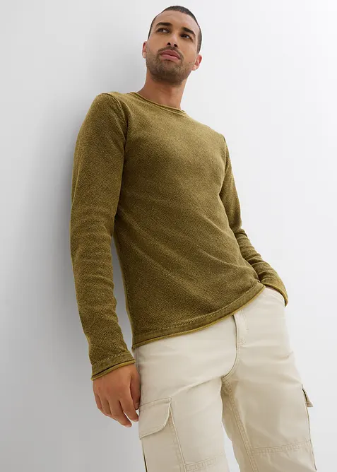 Svetr se sepraným vzhledem, Slim Fit, bonprix