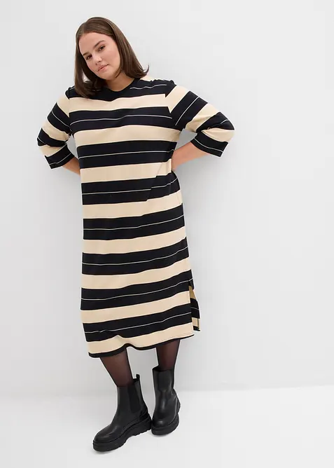 Úpletové šaty z čisté bavlny, bonprix