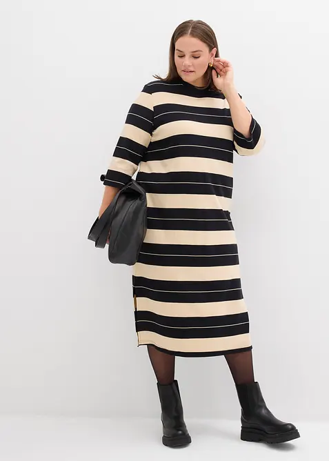 Úpletové šaty z čisté bavlny, bonprix