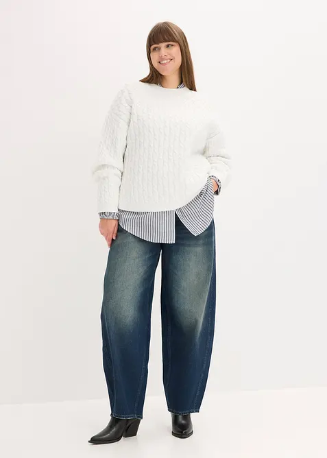 Svetr s copánkovým vzorem, bonprix